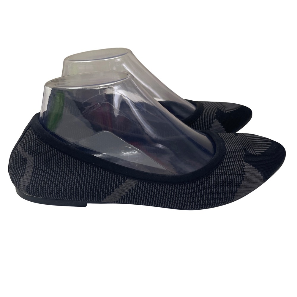 Skechers Cleo Wham Flats Womens 9 Black Knit Pointed Toe Comfort Slip On Shoes